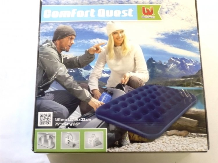 Flocked db air bed (75x54x8.5")*