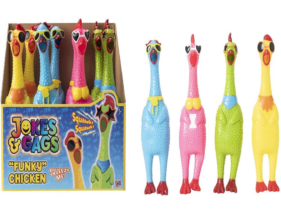 Funky chicken with sound - 4asstd.
(ADD 12 FOR DISPLAY)