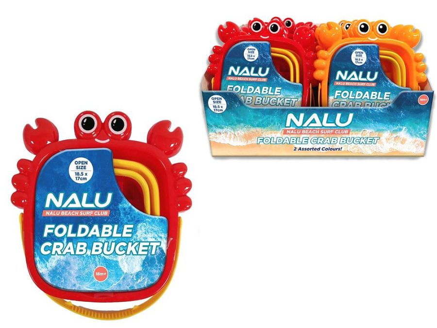 Folding crab bucket (18.5x17cm) - 2/cols.
(ADD 12 FOR DISPLAY)