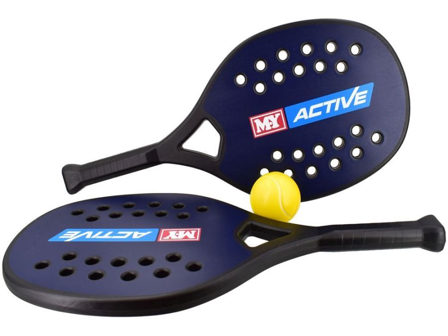 Beach paddle set with soft ball. Beach paddle set with soft ball.
