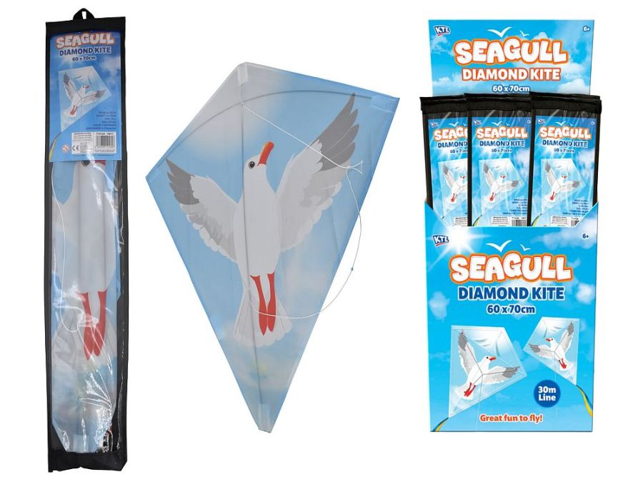 60x70cm single line diamond seagull kite.