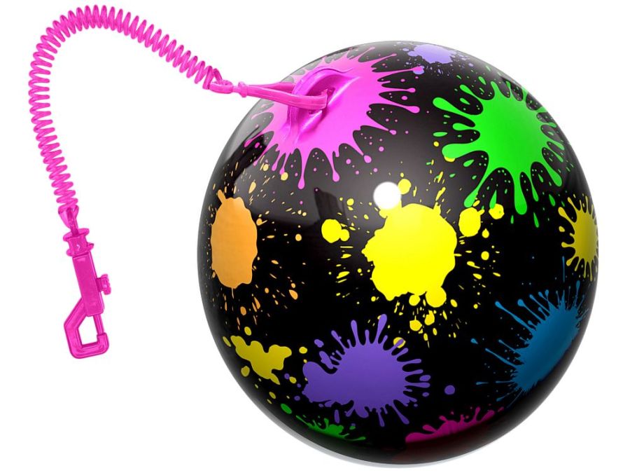Neon splat ball with clip. Neon splat ball with clip.