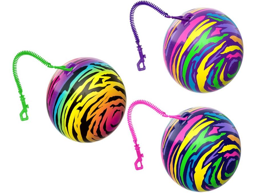 Neon zebra ball with clip. Neon zebra ball with clip.