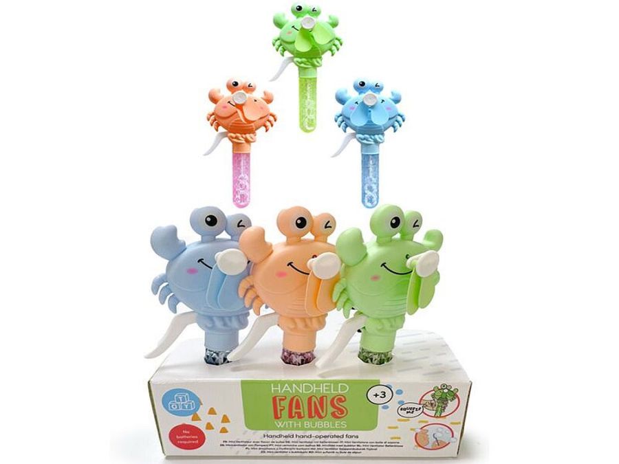 Crab hand held fan with bubbles*
(ADD 12 FOR DISPLAY)