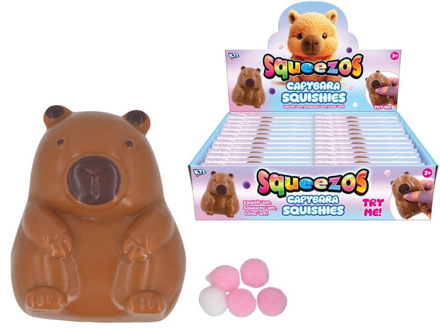 Squishy capybara with bobbles.
(ADD 24 FOR DISPLAY)
