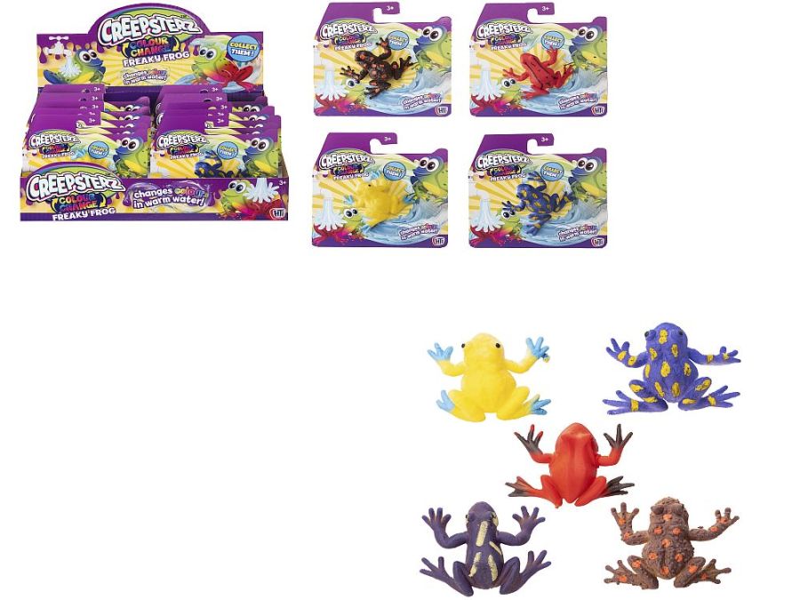 Colour changing freaky frog - 5asstd.  (ADD 24 FOR DISPLAY)