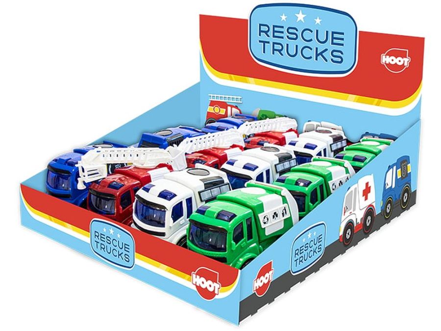 Emergency vehicle trucks - 4asstd.
(ADD 12 FOR DISPLAY)