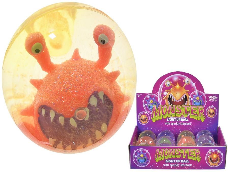 Hi-bounce, light up monster ball - 2asstd
(ADD 12 FOR DISPLAY)