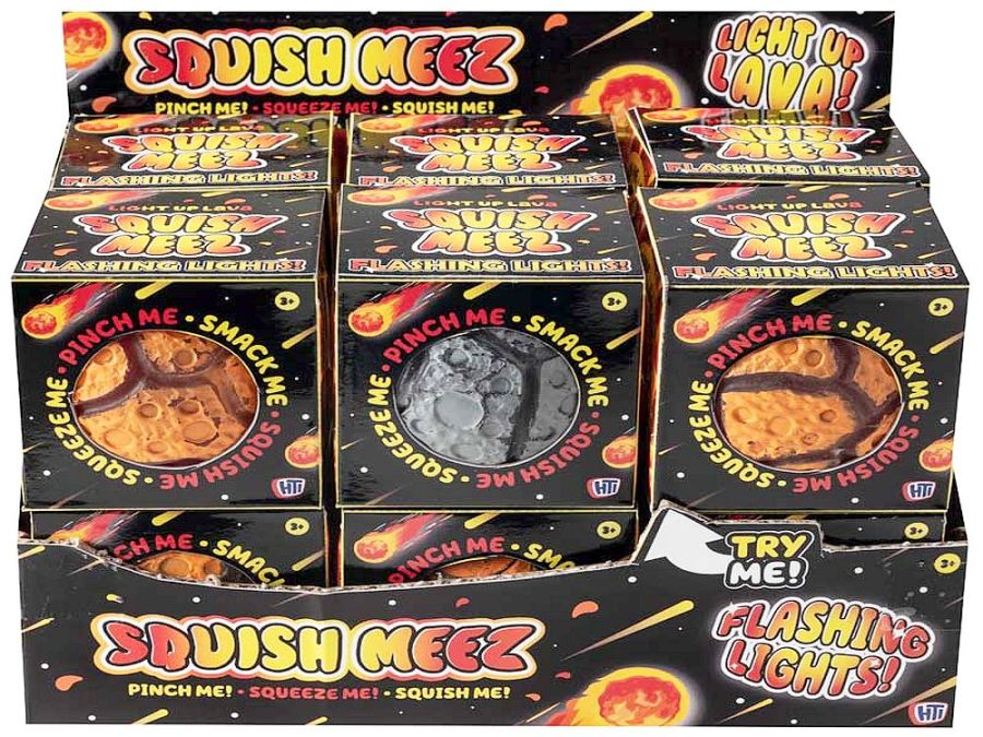 Squishy light up lava ball (6cm) - 3/cols.
(ADD 12 FOR DISPLAY)