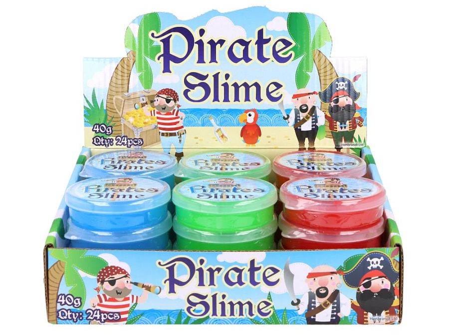 40g pirate slime tubs (7cmx2cm) - 3/cols.  (ADD 24 FOR DISPLAY)