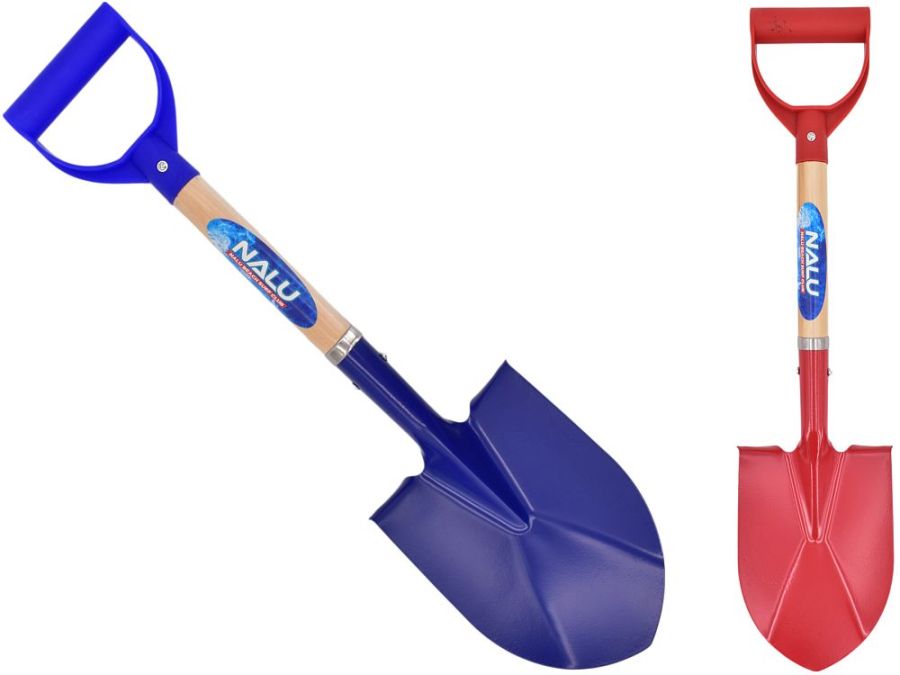 56cm stubby wood shaft metal spade - 2/cols*