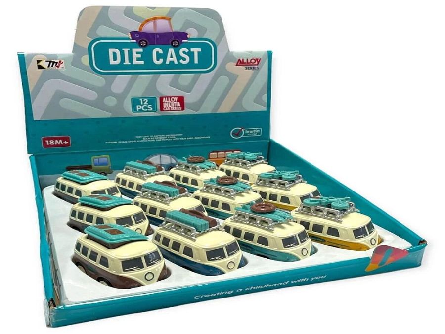Die-cast pull back camper van - 4asstd.
(ADD 12 FOR DISPLAY) Die-cast pull back camper van - 4asstd.
(ADD 12 FOR DISPLAY)