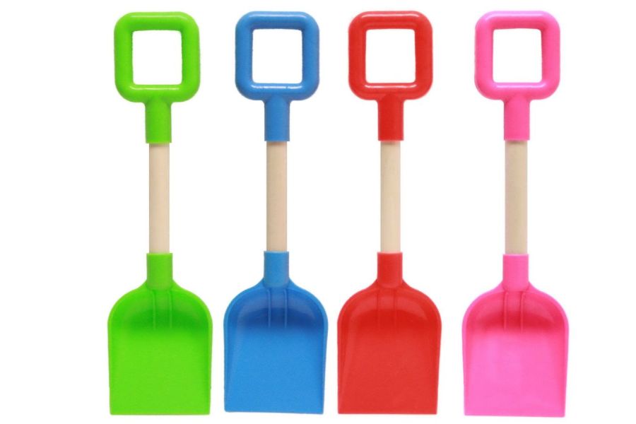 14" wood handle spade - 4/cols.