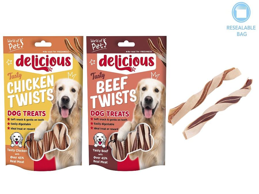 Delicious tasty chicken/beef twists.