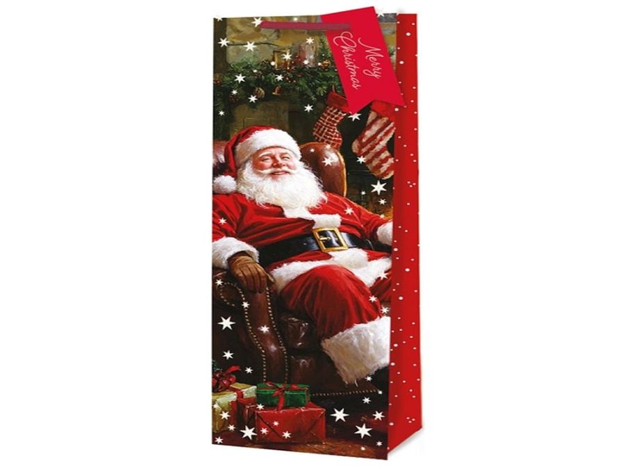 Pack 6, traditional Santa bottle bags*
