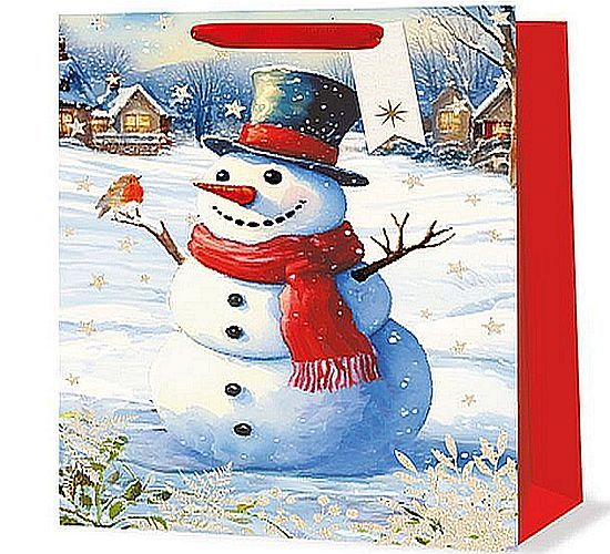 Snowman X/LARGE gift bag*
(44x32x11cm)