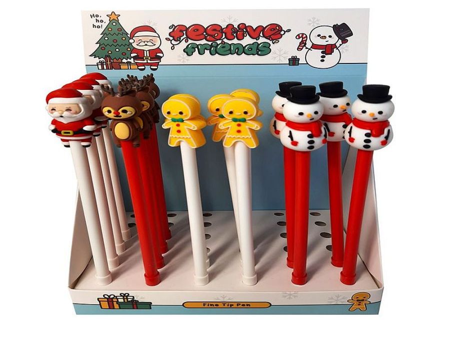 Christmas festive friend fine tip pen - 4asstd.
(ADD 36 FOR DISPLAY)