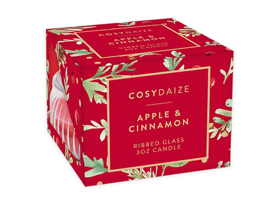 Christmas apple & cinnamon ribbed glass candle* (3oz) Christmas apple & cinnamon ribbed glass candle* (3oz)