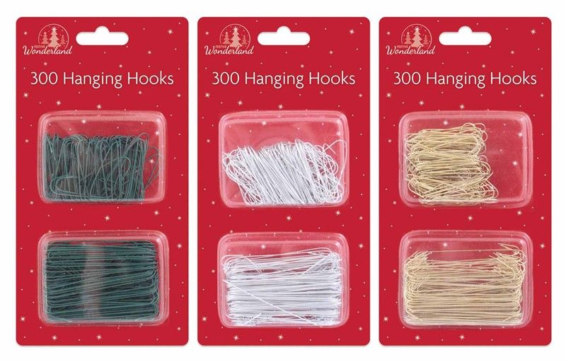 Pack 300, hanging tree hooks - 3/cols.