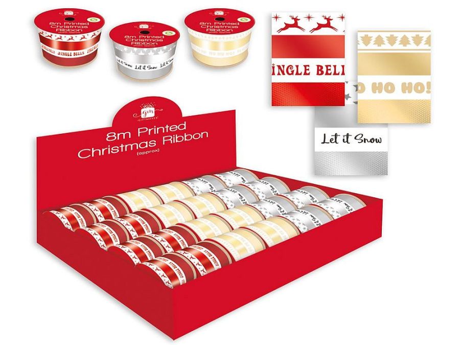 (4x 2m) printed Christmas ribbon - 3asstd.
(ADD 24 FOR DISPLAY)