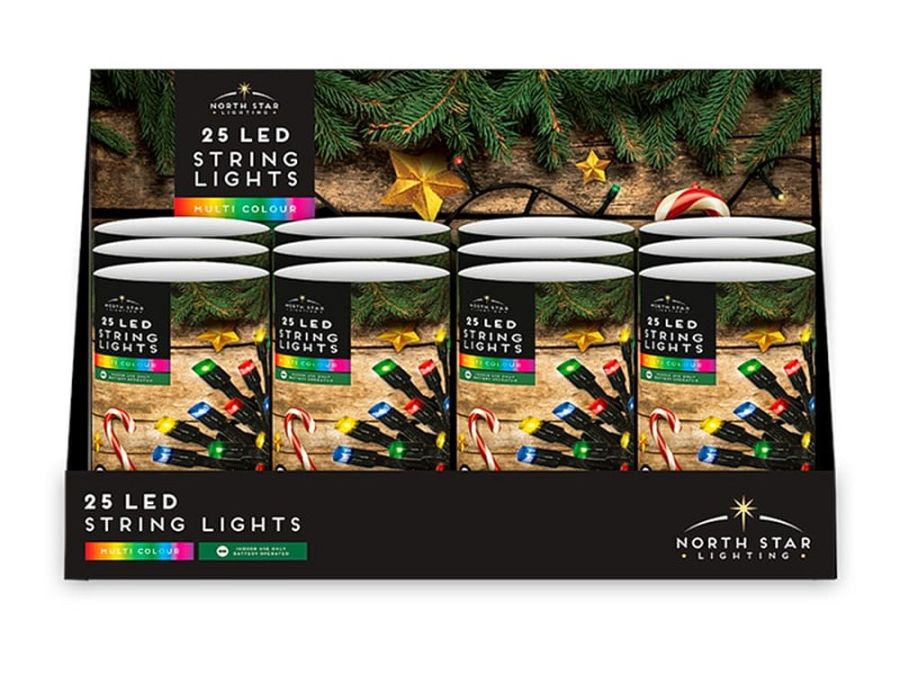 25 led b/op indoor string lights - MULTI COLOUR