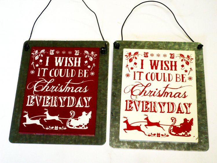 Wish it could be christmas metal plaque (12x15cm) - 2asstd.
BUY 12 AND PAY 65p