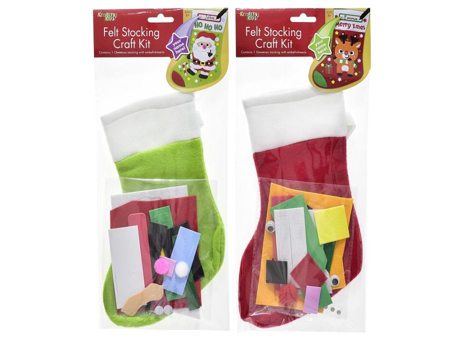 Felt stocking craft kit - 2asstd*