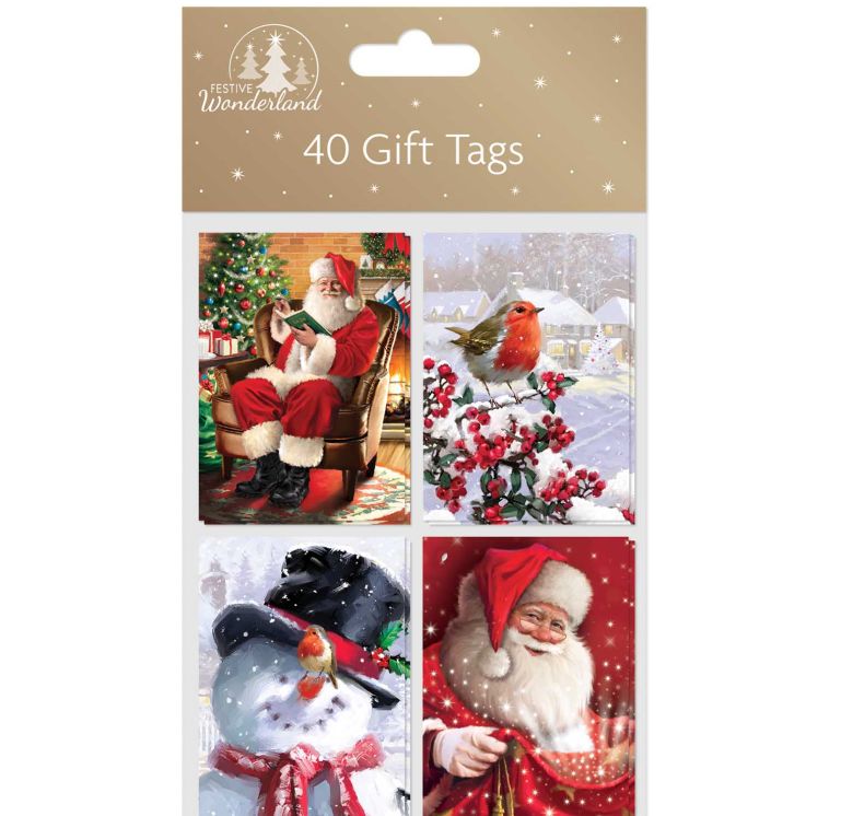 Pkt 40, folded gift tags - Traditional*