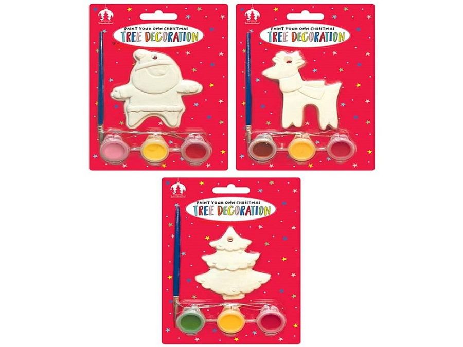 Paint your own Christmas tree decoration - 3asstd*
