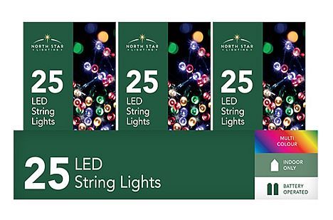25 b/op led string lights - MULTICOLOUR (indoor only) 25 b/op led string lights - MULTICOLOUR (indoor only)