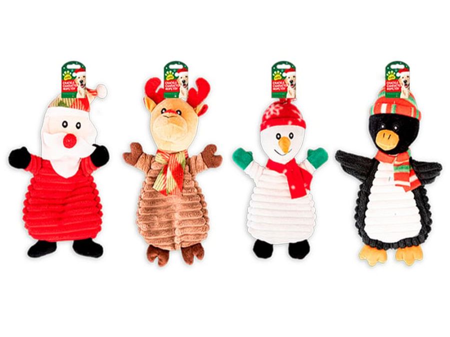 Plush crackle character pet toy - 4asstd. Plush crackle character pet toy - 4asstd.