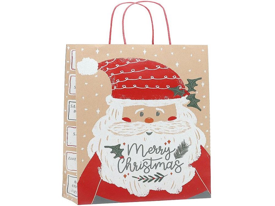 Christmas eco LARGE gift bag - SANTA (36x26x10cm) Christmas eco LARGE gift bag - SANTA (36x26x10cm)