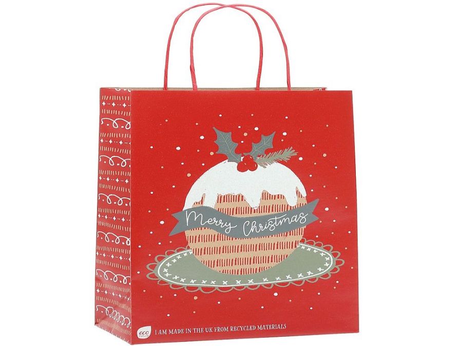 Christmas eco MEDIUM gift bag - PUDDING (27x22x11cm) Christmas eco MEDIUM gift bag - PUDDING (27x22x11cm)