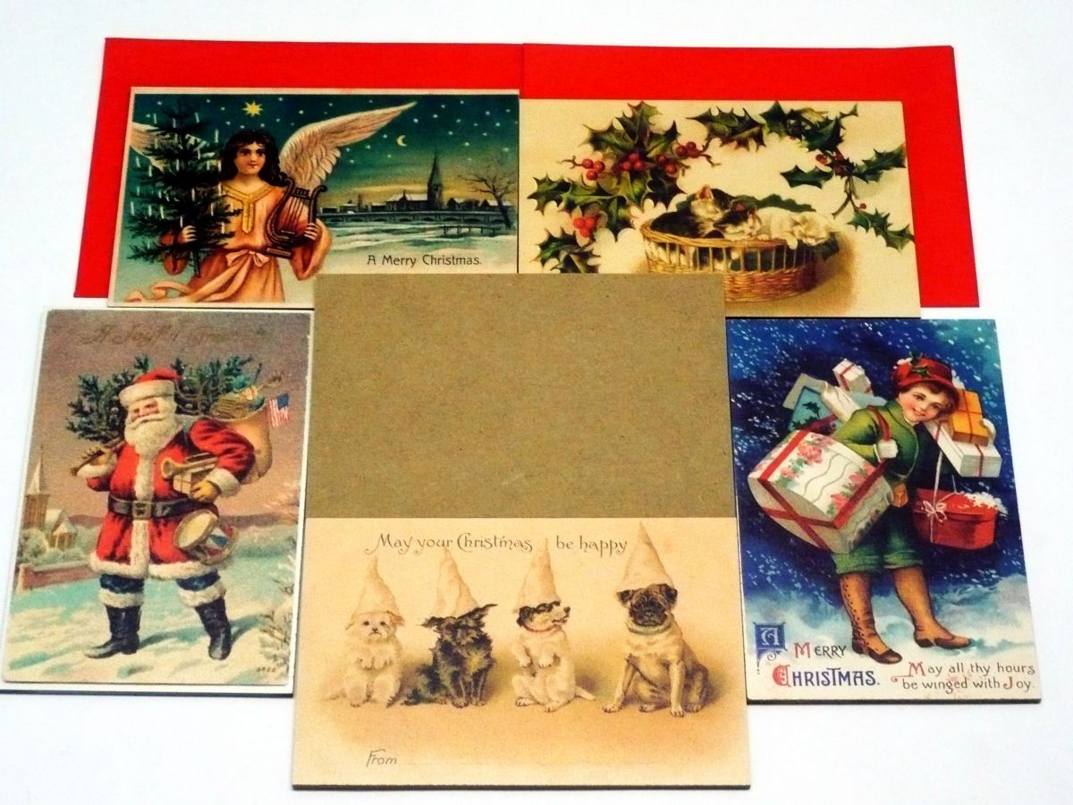 Wooden Christmas card (blank on reverse) - 7asstd. REDUCED