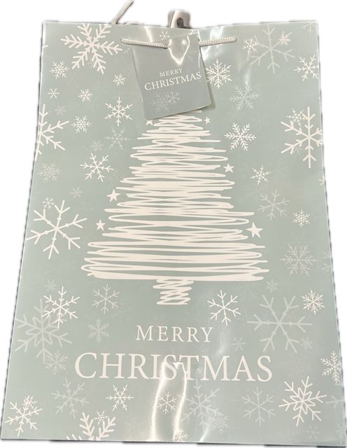 Merry CHristmas tree X/LARGE gift bag. (46x33x14cm) Merry CHristmas tree X/LARGE gift bag. (46x33x14cm)